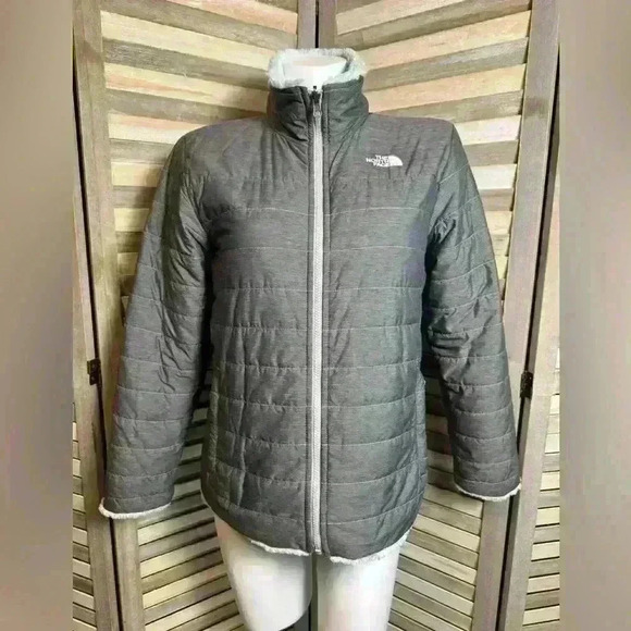 The North Face Youth Reversible Jacket- XL Gray and Blue - Picture 2 of 8
